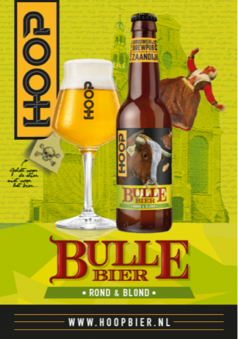 Bullebier banner van Brouwerij Hoop